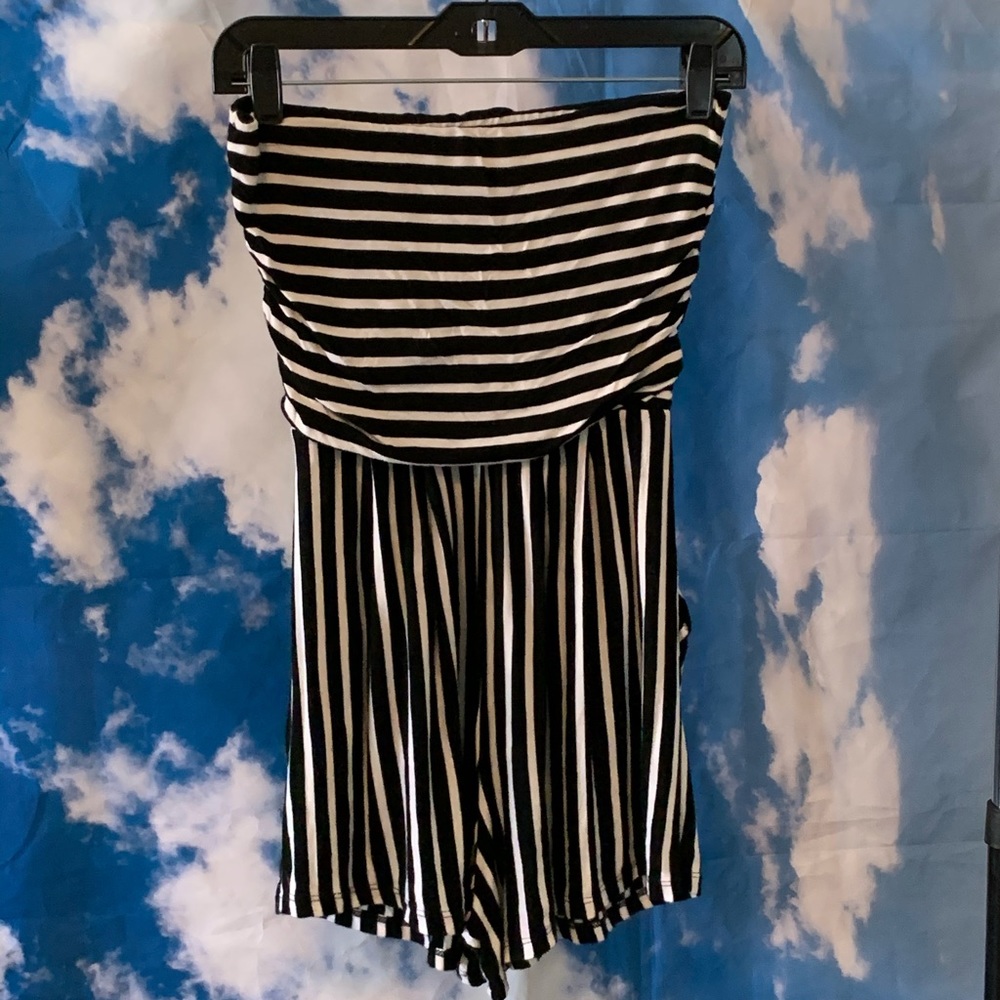 Striped Sleeveless Romper